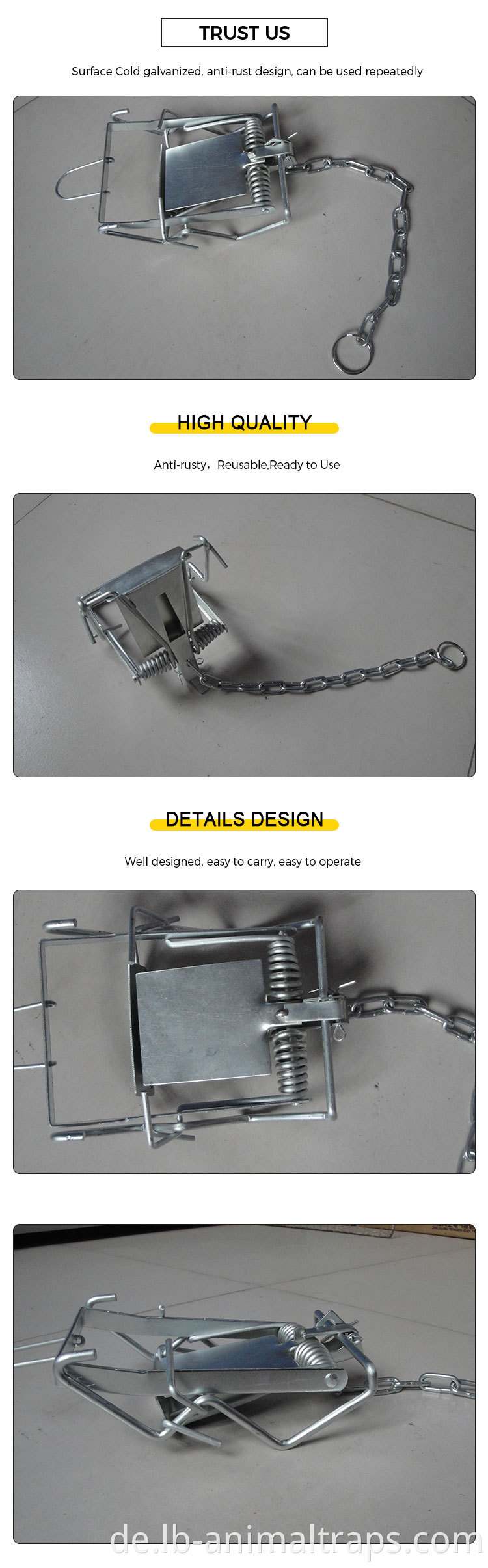 Beinhaltefalle Springfalle Leg Hold Trap Coil Spring Trap